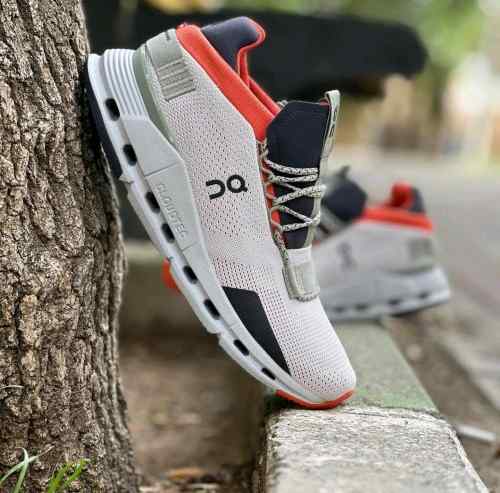 On Cloudnova Silver Orange Cloudtec Athletic