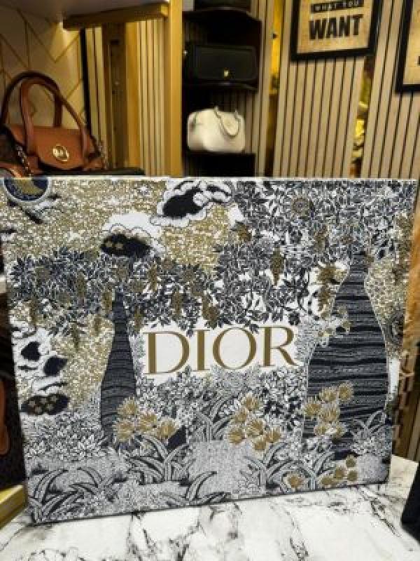 Christian_Dior_Book_Embossed_Calfskin_Tote_With_Box_And_Dust_Bag_(Black)