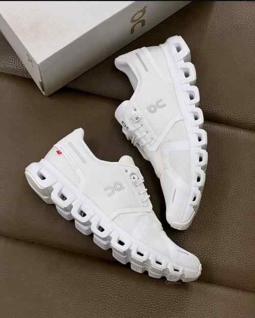 On Cloud Running 5 All White Shoes