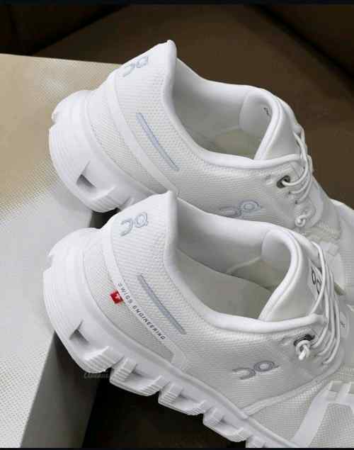On Cloud Running 5 All White Shoes