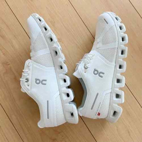 On Cloud Running 5 All White Shoes