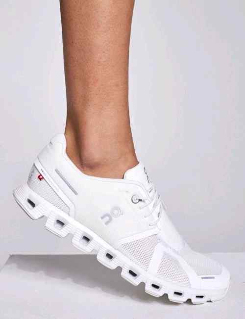On Cloud Running 5 All White Shoes