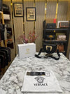 Versace shoulder bag in gold accents with magnetic closure bag (Black)