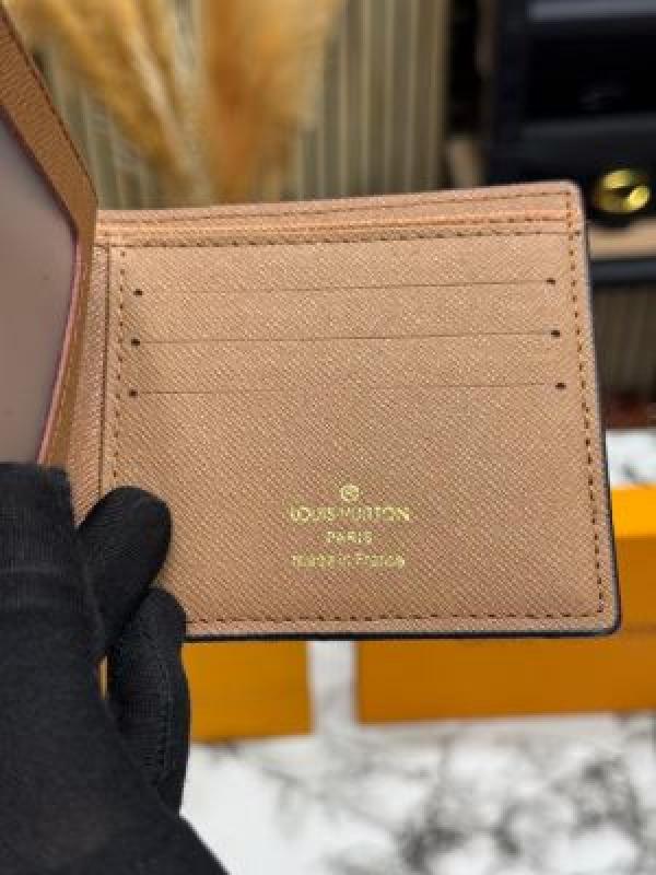_vuitton wallet combo with og box and carry bag premium quality (brown)