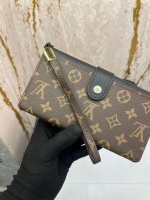LOUI_S VUITTON PREMIUM LONG WALLET WITH OG BOX AAA 61728 ( BLACK )