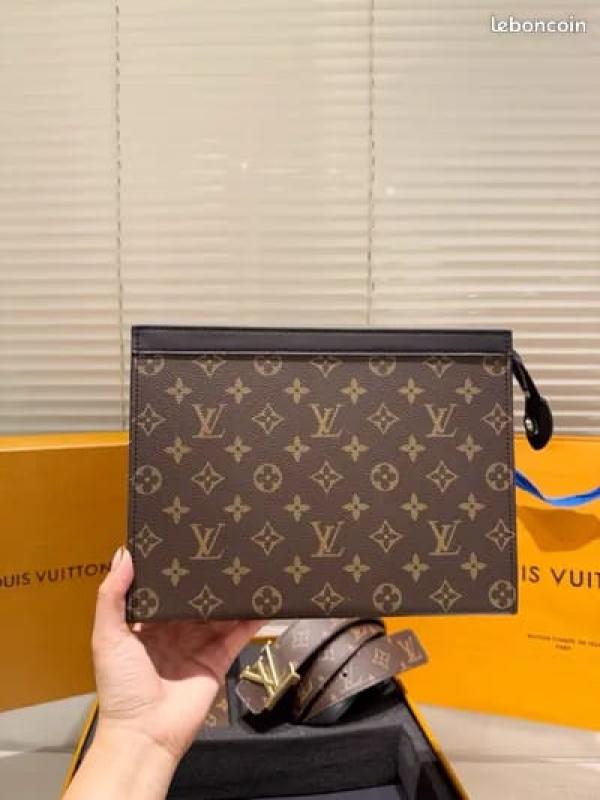 Louis_vuitton voyage mm leather messenger pouch with ogbox bills etc