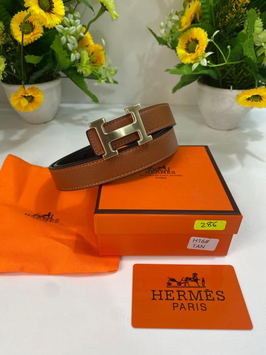 HERME_S LADIES PREMIUM BELT WID OG BOX ETC 286