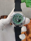 CASIO G-SHOCK 2100 METAL SILVER GREEN DIAL AT196