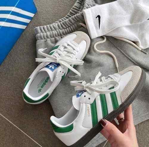 Adidass Samba White Green for her fix
