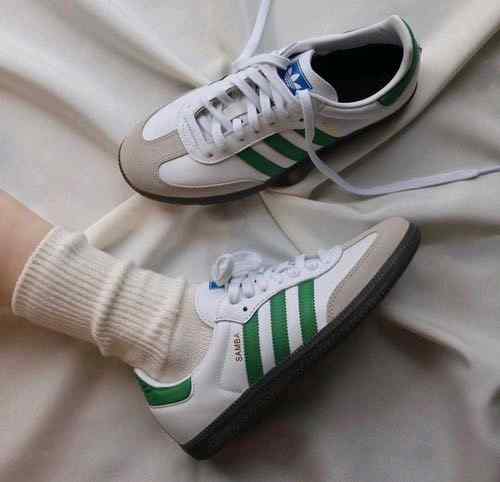 Adidass Samba White Green for her fix