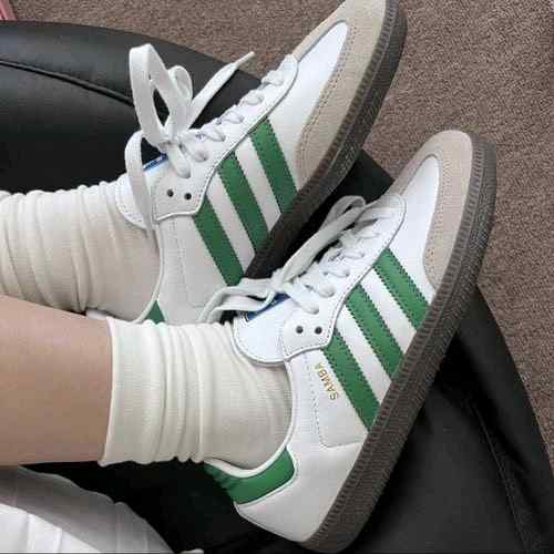 Adidass Samba White Green for her fix
