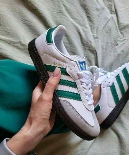 Adidass Samba White Green for her fix