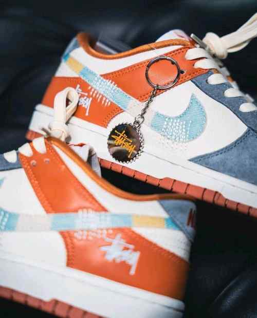 Nik e SB Dunk Low C Stussy Grey Orange