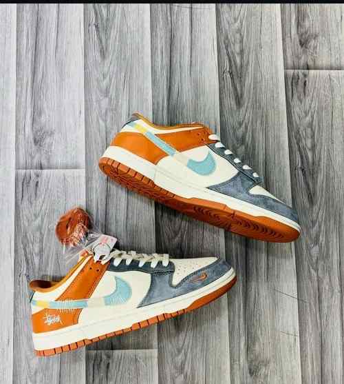 Nik e SB Dunk Low C Stussy Grey Orange