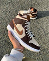 Jordan Retro 1 Mid Brown Basalt Oatmeal Mocha