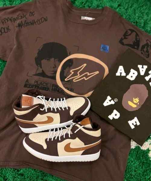 Jordan Retro 1 Mid Brown Basalt Oatmeal Mocha
