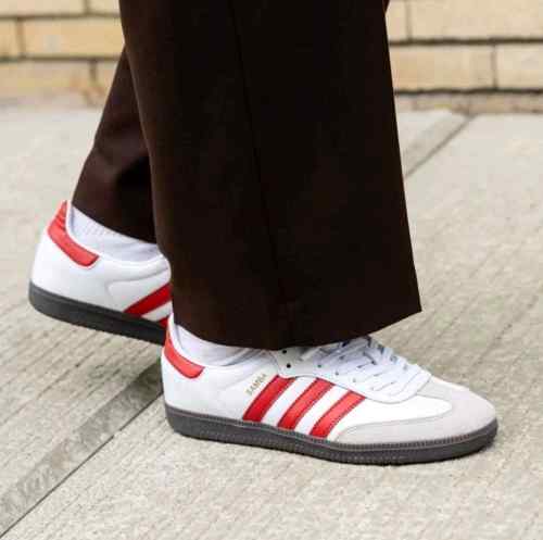 adidass samba white red for her fix