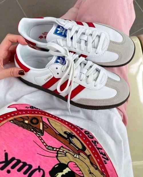adidass samba white red for her fix