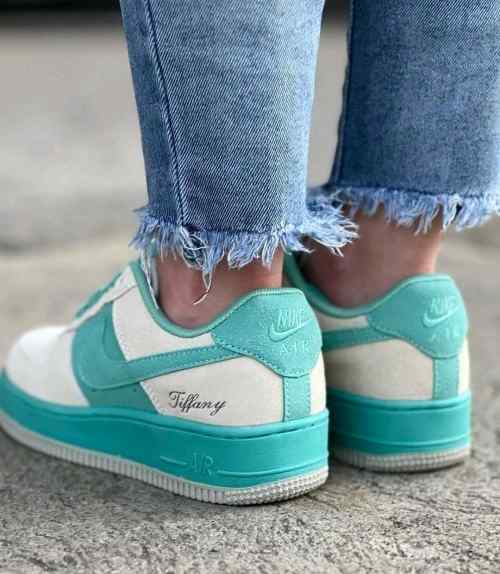 nikee airforce 1 low X tiffany GREY BLUE