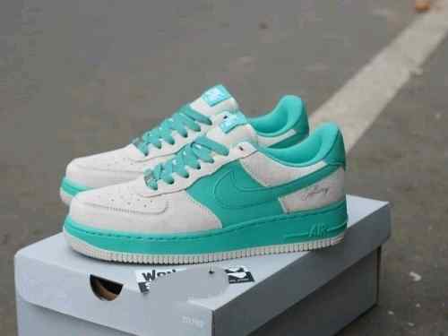 nikee airforce 1 low X tiffany GREY BLUE