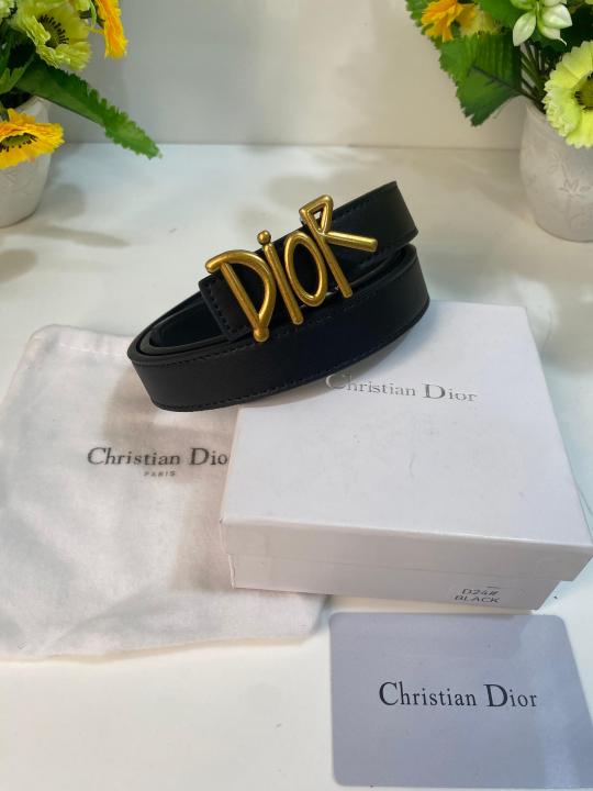 CD DIO_R LADIES BELT WID OG BOX CARD & DUST BAG 358