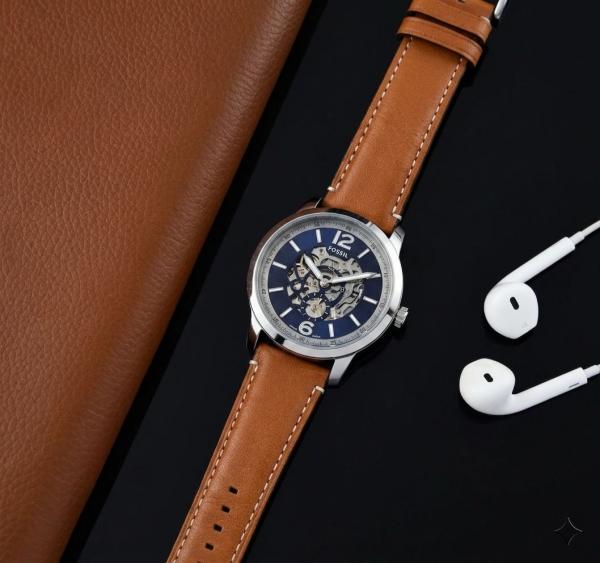 Fossii_l Heritage Automatic Blue