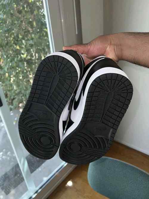 Nikee Jordan Retro 1 High Panda Black White Surplus Semi UA Leather Shine