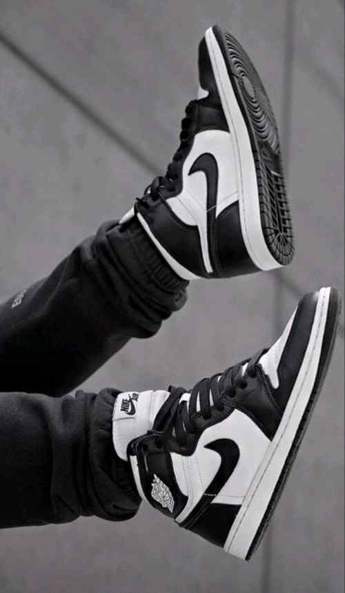 Nikee Jordan Retro 1 High Panda Black White Surplus Semi UA Leather Shine