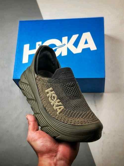 Hoka Restore TC Dark Olive Green
