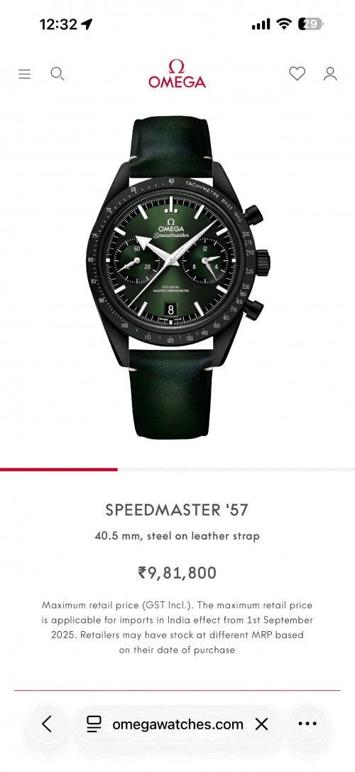 OMEGHA_ Speedmaster Green F255