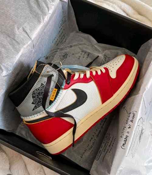 nikee air jordan 1 high x union la chicago red semi ua