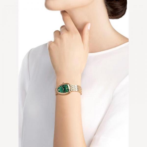 Bvlgar_i serpenti seduttori womens watch rose green 147