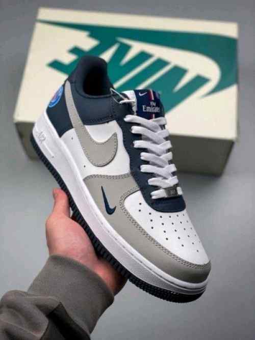 nikee airforce 1 paris saint german psg grey blue