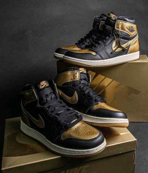 nikee air jordan 1 retro high og BLACK GOLD