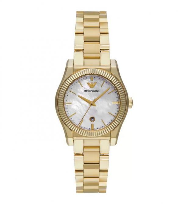 Authentic emporio Arma_i  analog marble gold white  womens watch  hvy 18 (3)