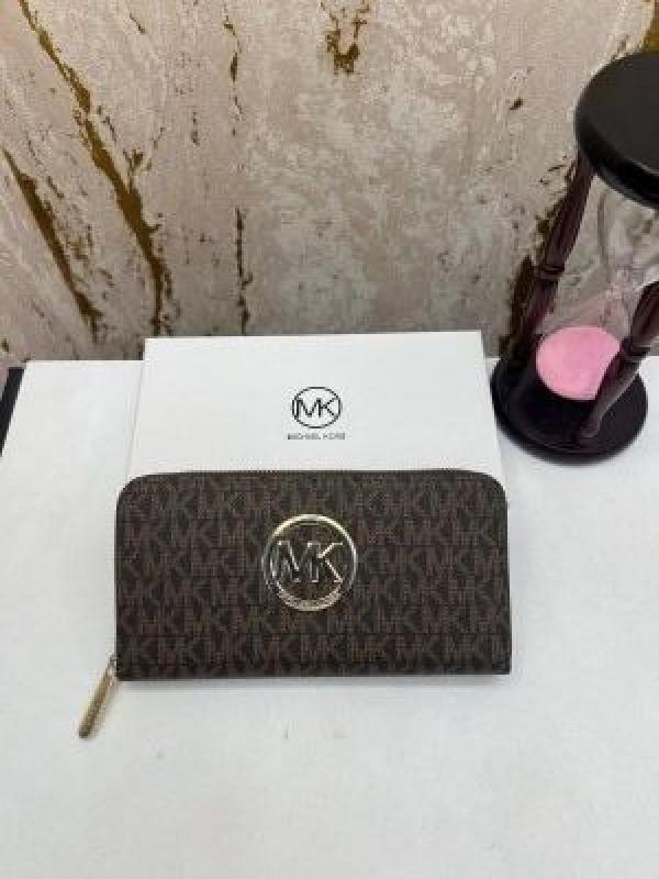 MICHAEL KOR_S PREMIUM LONG WALLET WITH OG BOX 60017 (COFFEE)