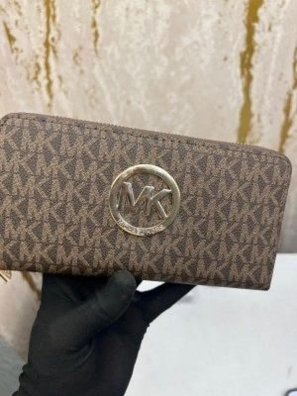 MICHAEL KOR_S PREMIUM LONG WALLET WITH OG BOX 60017 (COFFEE)