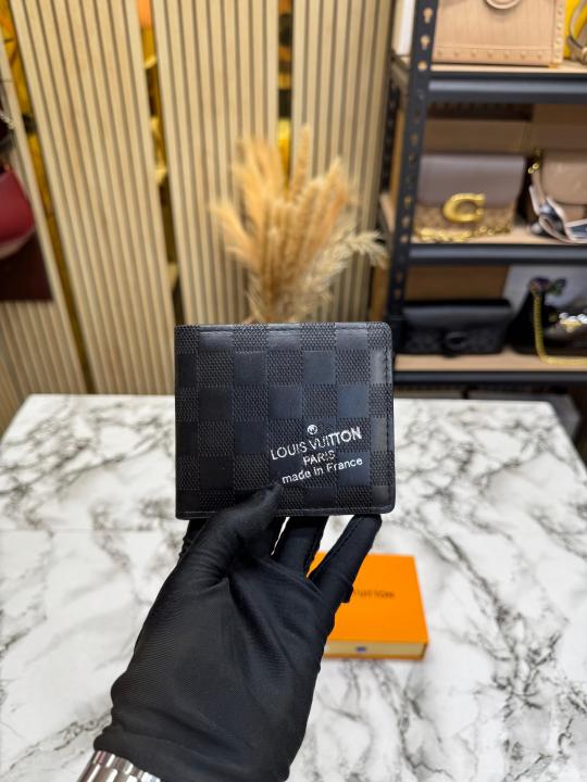 Loui_s Vuitton Damier Graphite Bi-fold Wallet With Box And Dust Bag Including Card (Black Style) (60223)