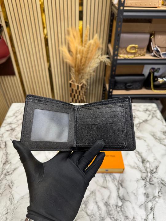 Loui_s Vuitton Damier Graphite Bi-fold Wallet With Box And Dust Bag Including Card (Black Style) (60223)