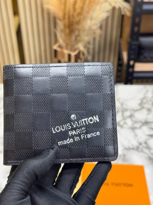 Loui_s Vuitton Damier Graphite Bi-fold Wallet With Box And Dust Bag Including Card (Black Style) (60223)
