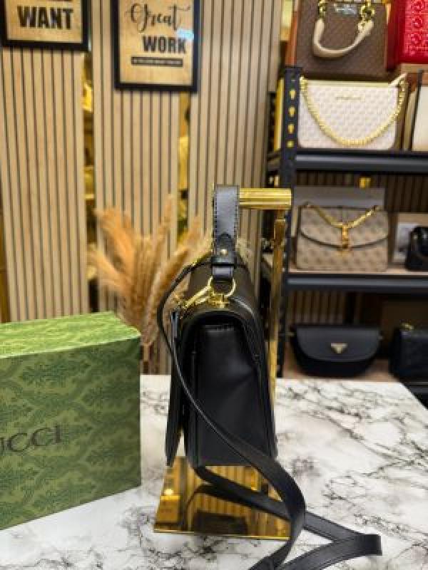 Gucc_i Blondie Top Handle Bag With Box (Black-6189)