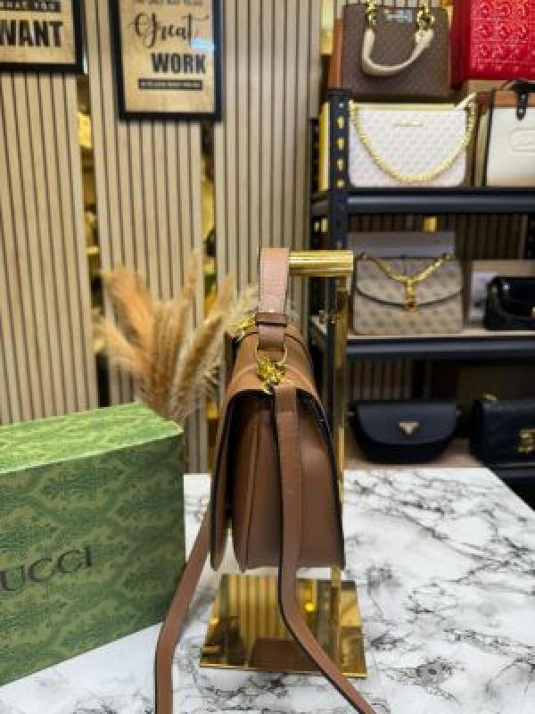 Gucc_i Blondie Top Handle Bag With Box (Brown-6189)