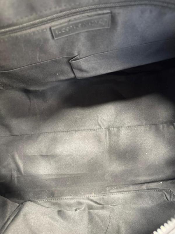 Calvin_Klein Black Travel Duffle Bag with Front Zip Pocket & Logo Detail (Z0610-Black)