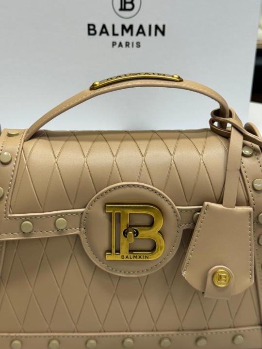 Balmai_n B-Buzz Quilted Top Handle Crossbody Bag With Box And Dust Bag (Khaki)