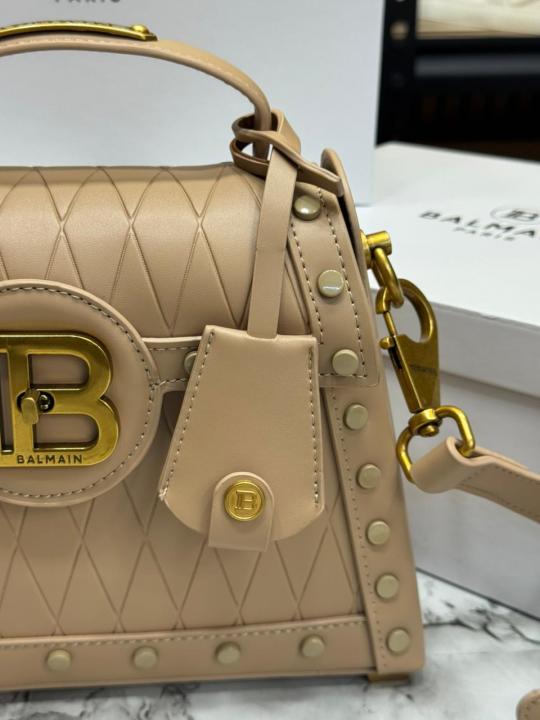 Balmai_n B-Buzz Quilted Top Handle Crossbody Bag With Box And Dust Bag (Khaki)