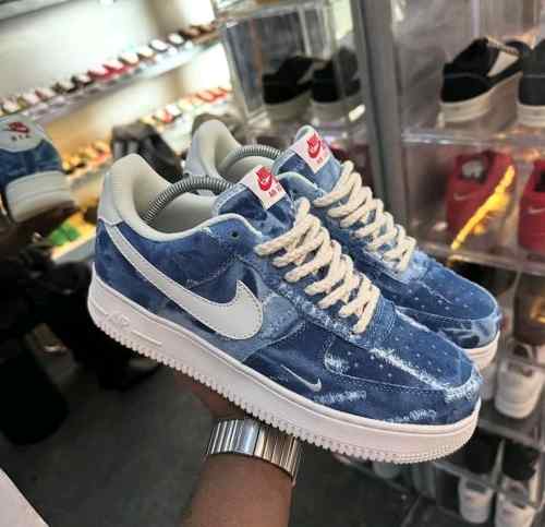 nikee airforce 1 denim blue