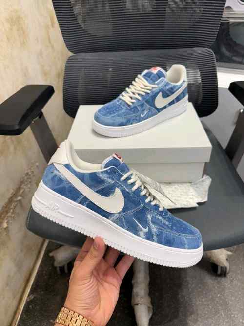 nikee airforce 1 denim blue
