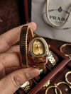 JUST CAVALLI SNAKE WATCH SINGLE RING ANALOGE WATCH GOLD GOLD 202