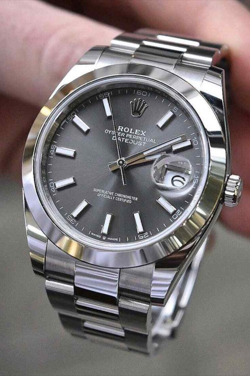 Rolex_date Just Silver Grey F231