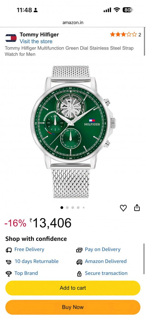 Tommy Hilfigar Stewart silver  Green F230